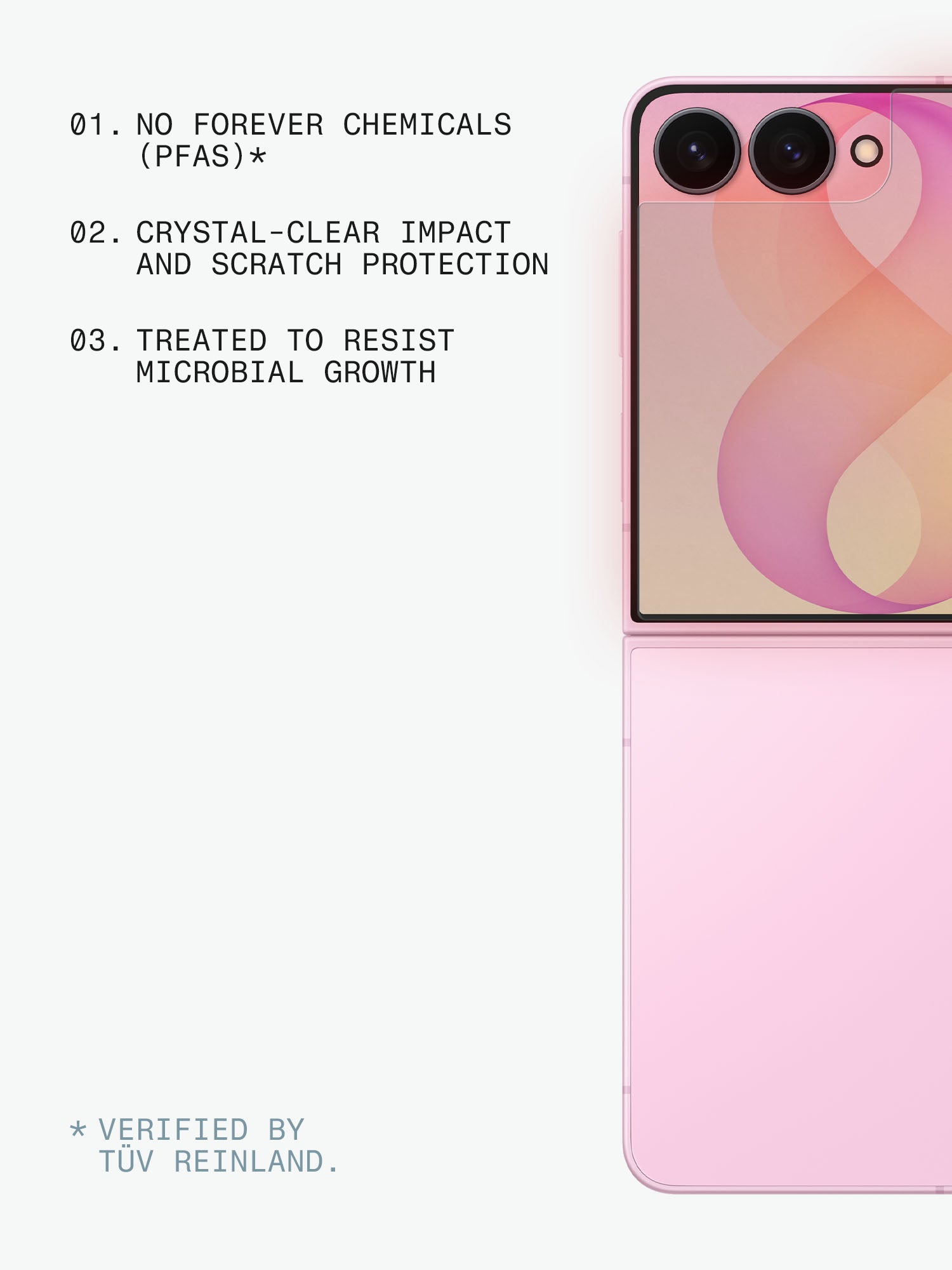 Clear Tempered Glass Screen Protector for Samsung Z Flip8