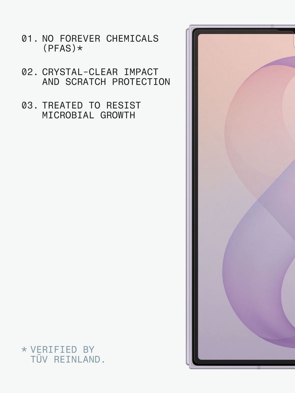 Clear Tempered Glass Screen Protector for Samsung Z Fold8