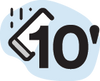 Up to 10' drop protection