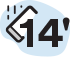 Up to 14' drop protection