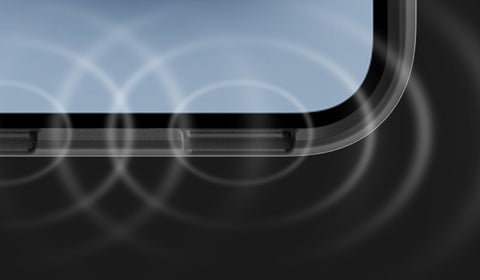 Directional speaker ports.