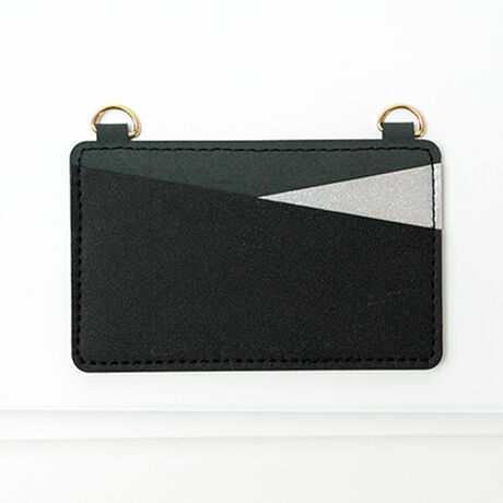 Crossbody Phone Wallet with Strap (Black)