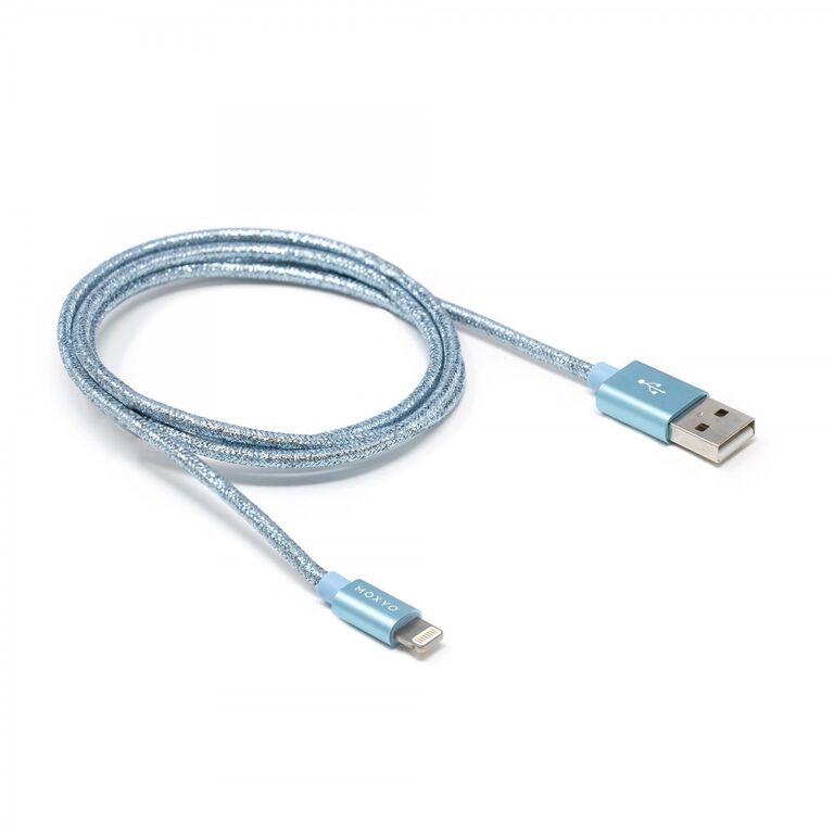 Metallic Nylon Braided Lightning Cable (Blue)