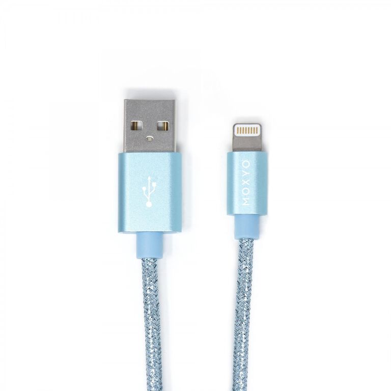 Metallic Nylon Braided Lightning Cable (Blue)