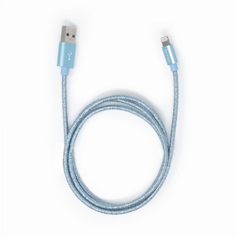 Metallic Nylon Braided Lightning Cable (Blue)
