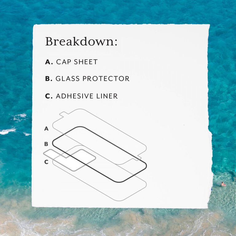 Showtime Glitter Glass (Blue) for Apple iPhone X