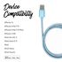 Metallic Nylon Braided Lightning Cable (Blue)