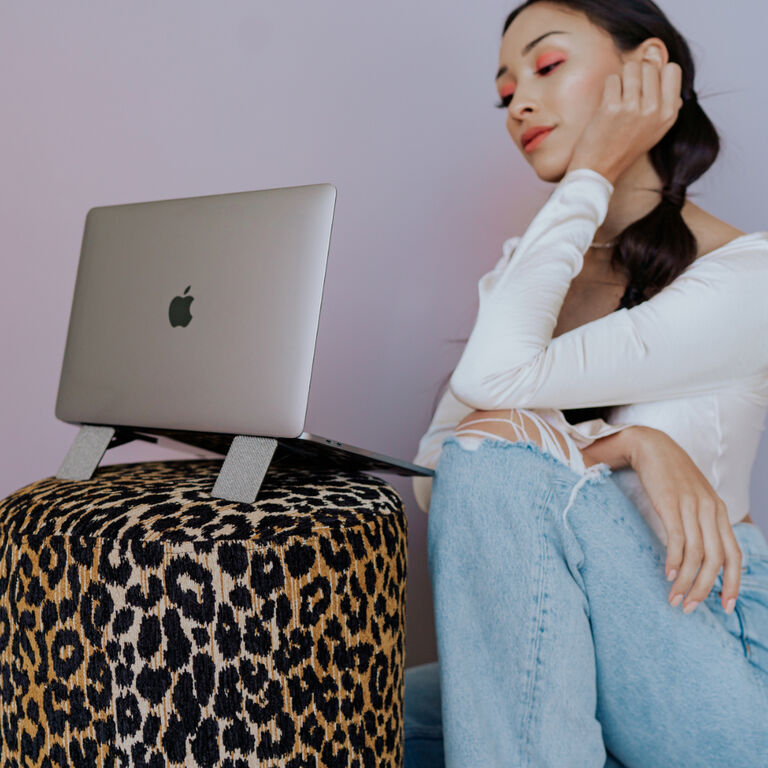 Foldable Lightweight Laptop Stand (Silver Glitter)