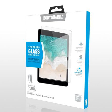 BodyGuardz Pure® Premium Glass Screen Protector for Apple iPad Pro 12.9" (2 Gen), , large