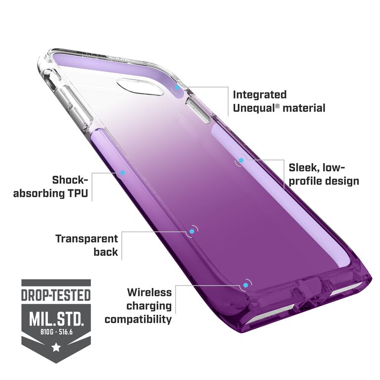 BodyGuardz Harmony Case featuring Unequal (Amethyst) for Apple iPhone 8 Plus / iPhone 7 Plus, , large