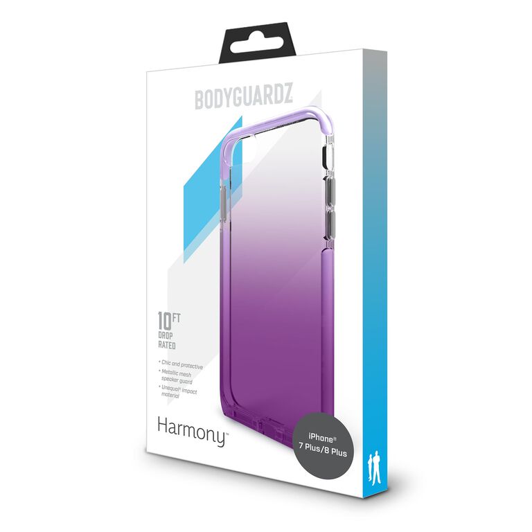 BodyGuardz Harmony Case featuring Unequal (Amethyst) for Apple iPhone 8 Plus / iPhone 7 Plus, , large