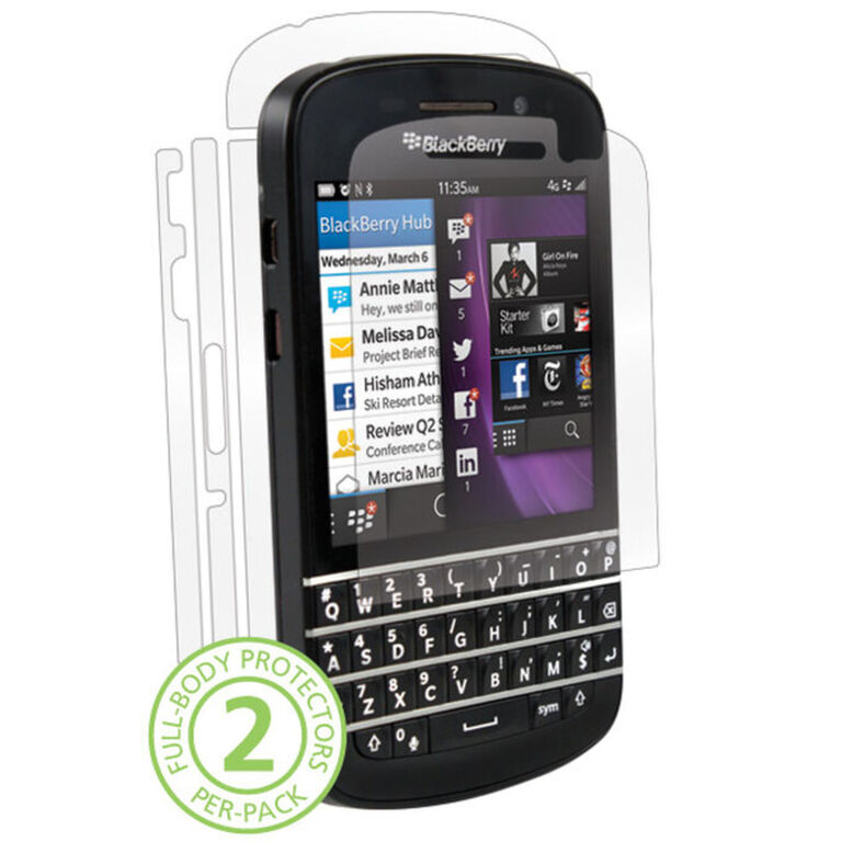 UltraTough Clear Skins Full Body for BlackBerry Q10, , large