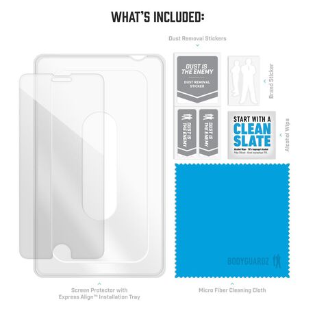 Apple iPhone 8 / 7 / 6s / 6 BodyGuardz® Pure® 2 Premium Glass Screen Protector, , large