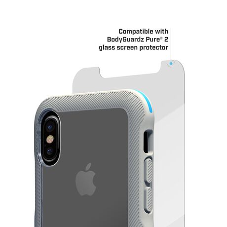 BodyGuardz Trainr Case with Unequal Technology (Gray/Blue) for Apple iPhone X, , large