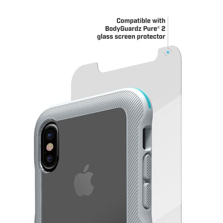 BodyGuardz Trainr Pro Case with Unequal Technology (Gray/Mint) for Apple iPhone X, , large