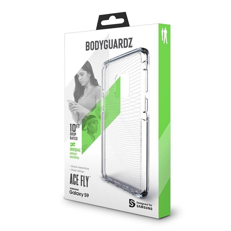 BodyGuardz Ace Fly Case featuring Unequal (Clear/Clear) for Samsung Galaxy S9, , large