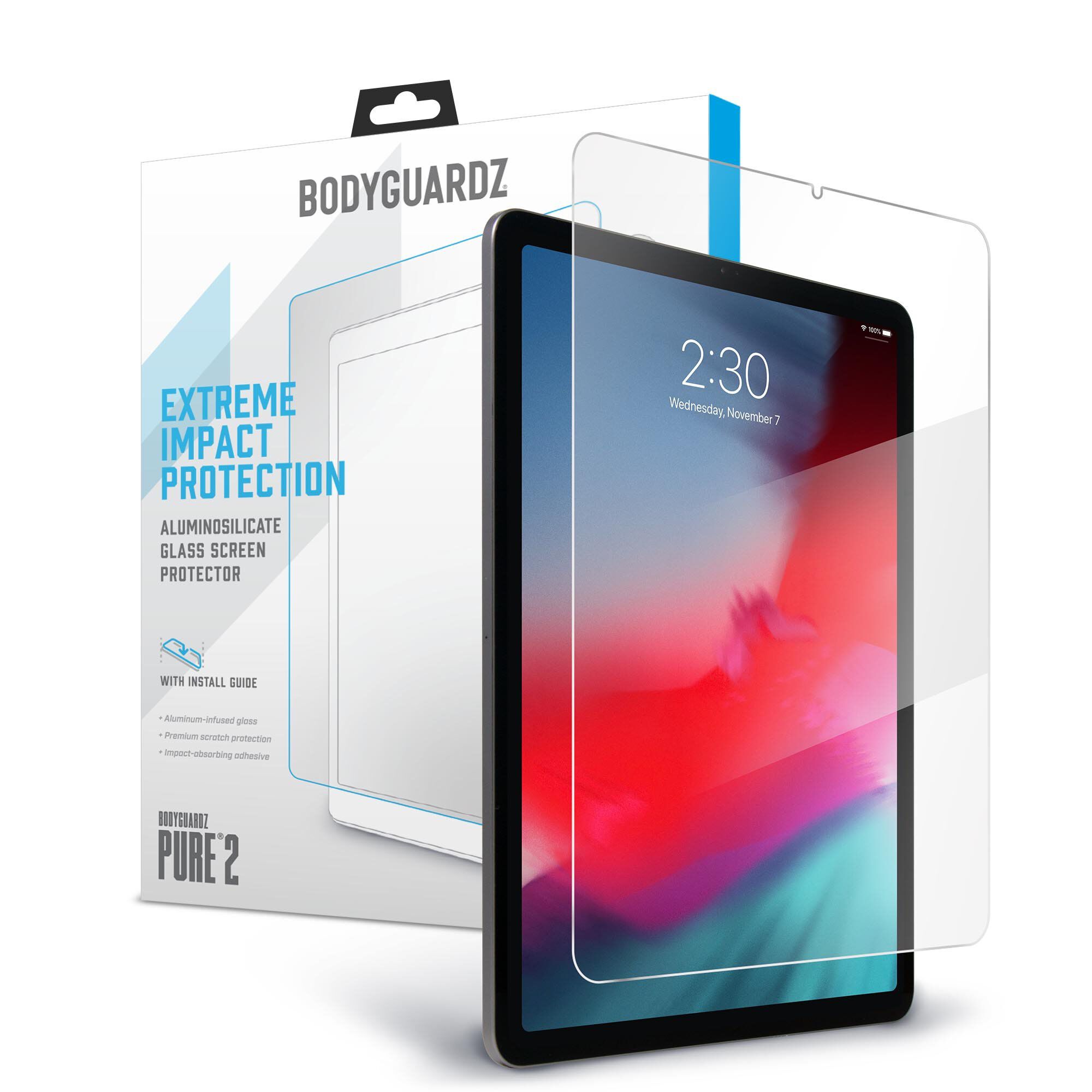 2 Pack For Apple iPad Pro 11 inch 2018 Release Tempered Glass Screen Protector 