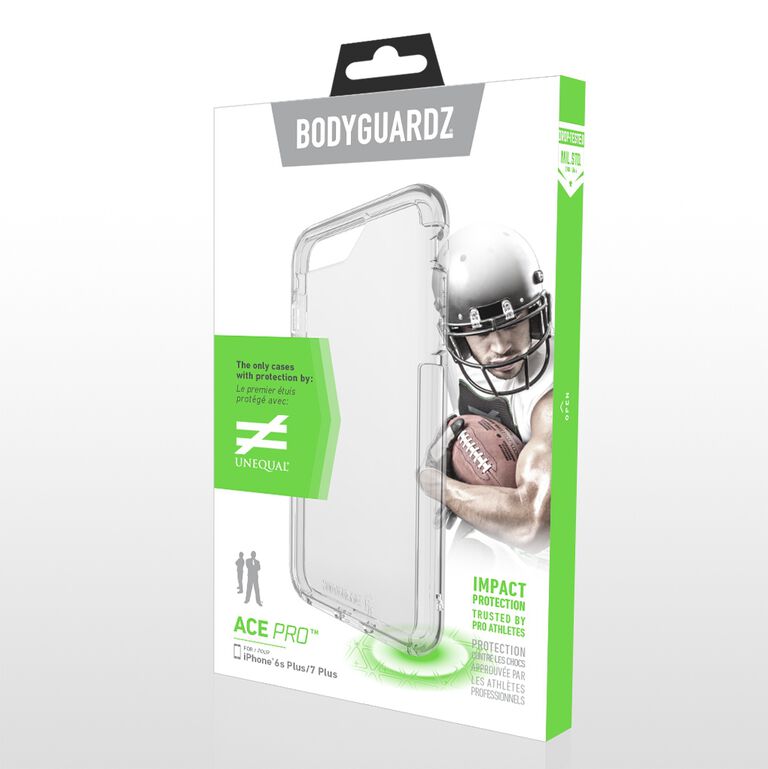 BodyGuardz Ace Pro Case featuring Unequal (Clear/Clear) for Apple iPhone 7/8 Plus, , large