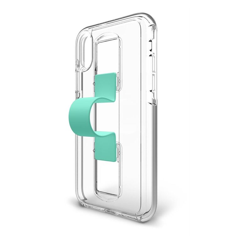 BodyGuardz SlideVue Case featuring Unequal (Clear/Mint) for Apple iPhone Xs Max, , large