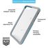 BodyGuardz Trainr Pro Case with Unequal Technology (Gray/Blue) for Apple iPhone SE (2nd Gen) / iPhone 8 / iPhone 7 / iPhone 6s, , large
