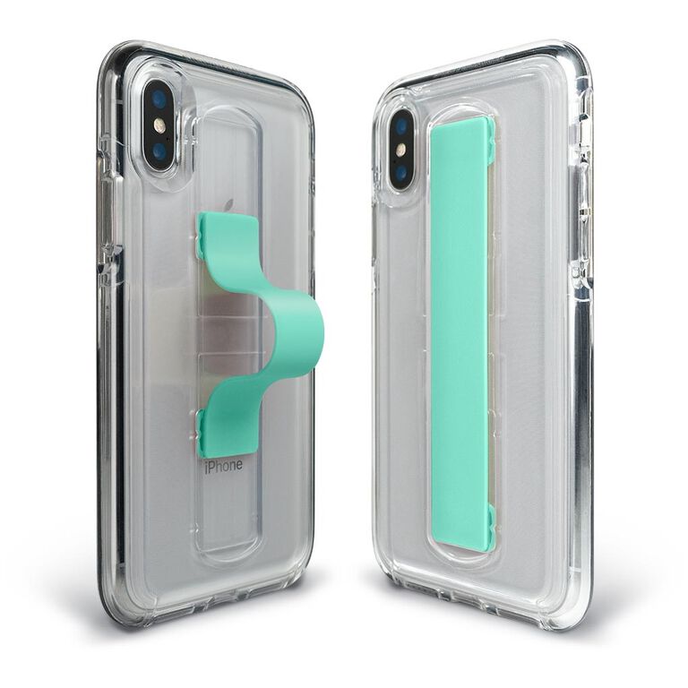BodyGuardz SlideVue Case featuring Unequal (Clear/Mint) for Apple iPhone Xs Max, , large