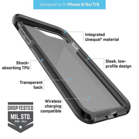 BodyGuardz Ace Pro Case featuring Unequal (Smoke/Black) for Apple iPhone 6/6s7/8, , large