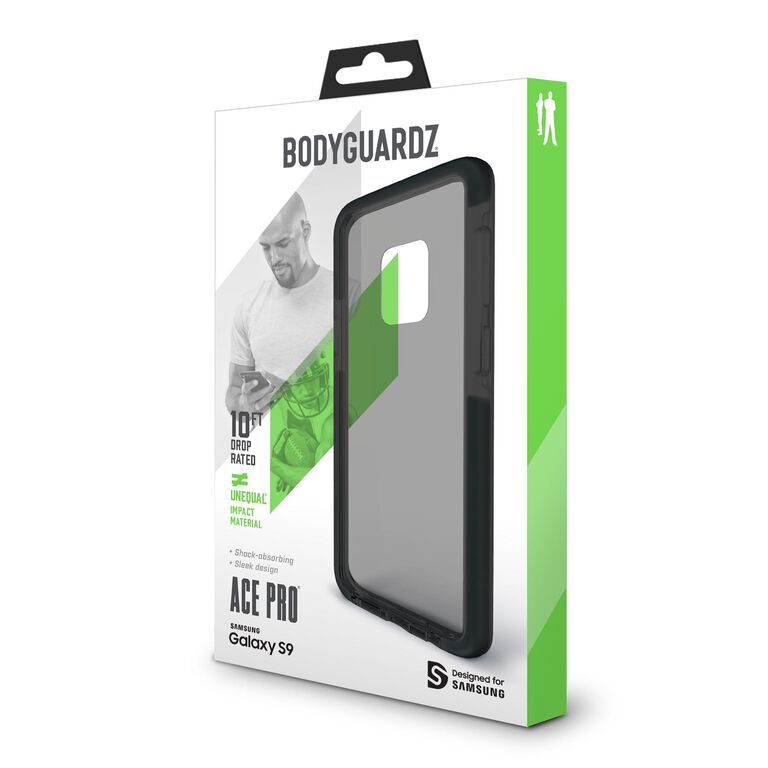 BodyGuardz Ace Pro Case featuring Unequal (Smoke/Black) for Samsung Galaxy S9, , large