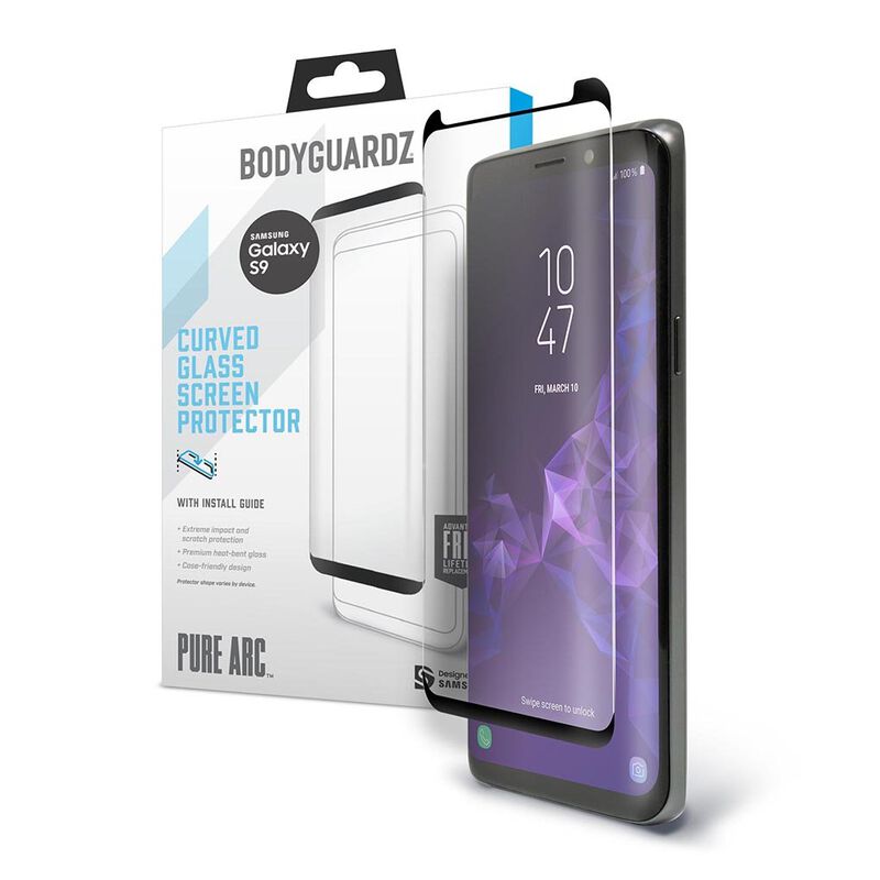 Samsung Galaxy S9+ BodyGuardz Pure Arc™ Premium Glass Screen Protector