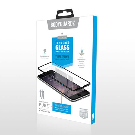 BodyGuardz Pure® with The Crown® Premium Glass Screen Protector for Apple iPhone 6s, , large