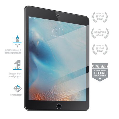 BodyGuardz Pure® Premium Glass Screen Protector for Apple iPad Pro 9.7", , large