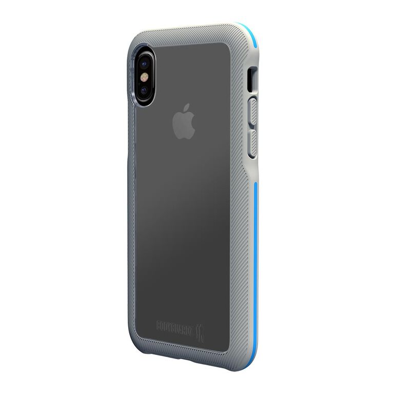 BodyGuardz Trainr Case with Unequal Technology (Gray/Blue) for Apple iPhone X, , large