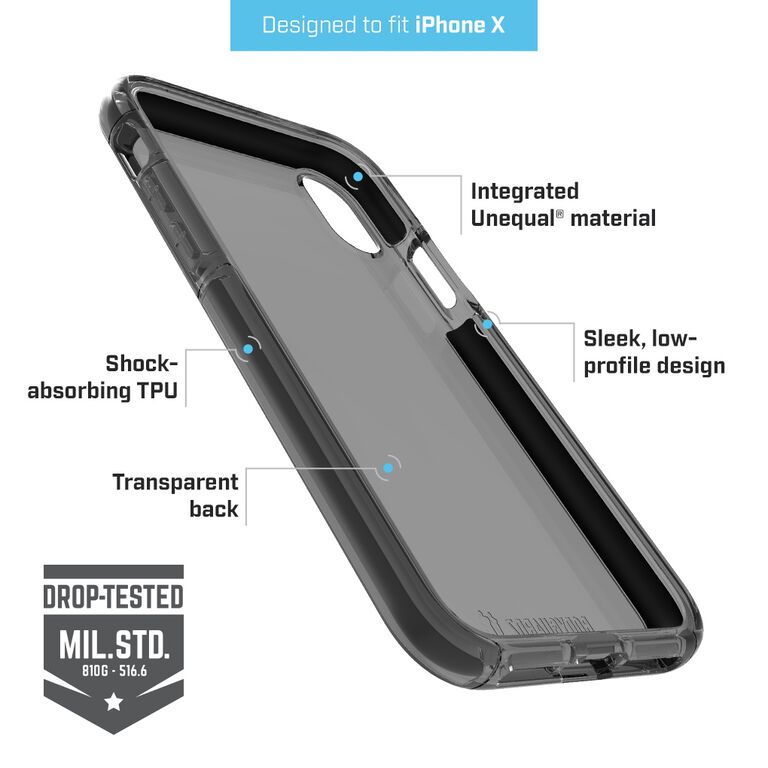 BodyGuardz Ace Pro Case featuring Unequal (Smoke/Black) for Apple iPhone X, , large