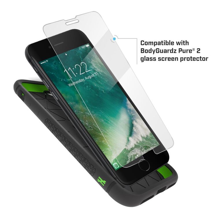 BodyGuardz Shock Case with Unequal Technology (Black) for Apple iPhone 7/8 Plus, , large