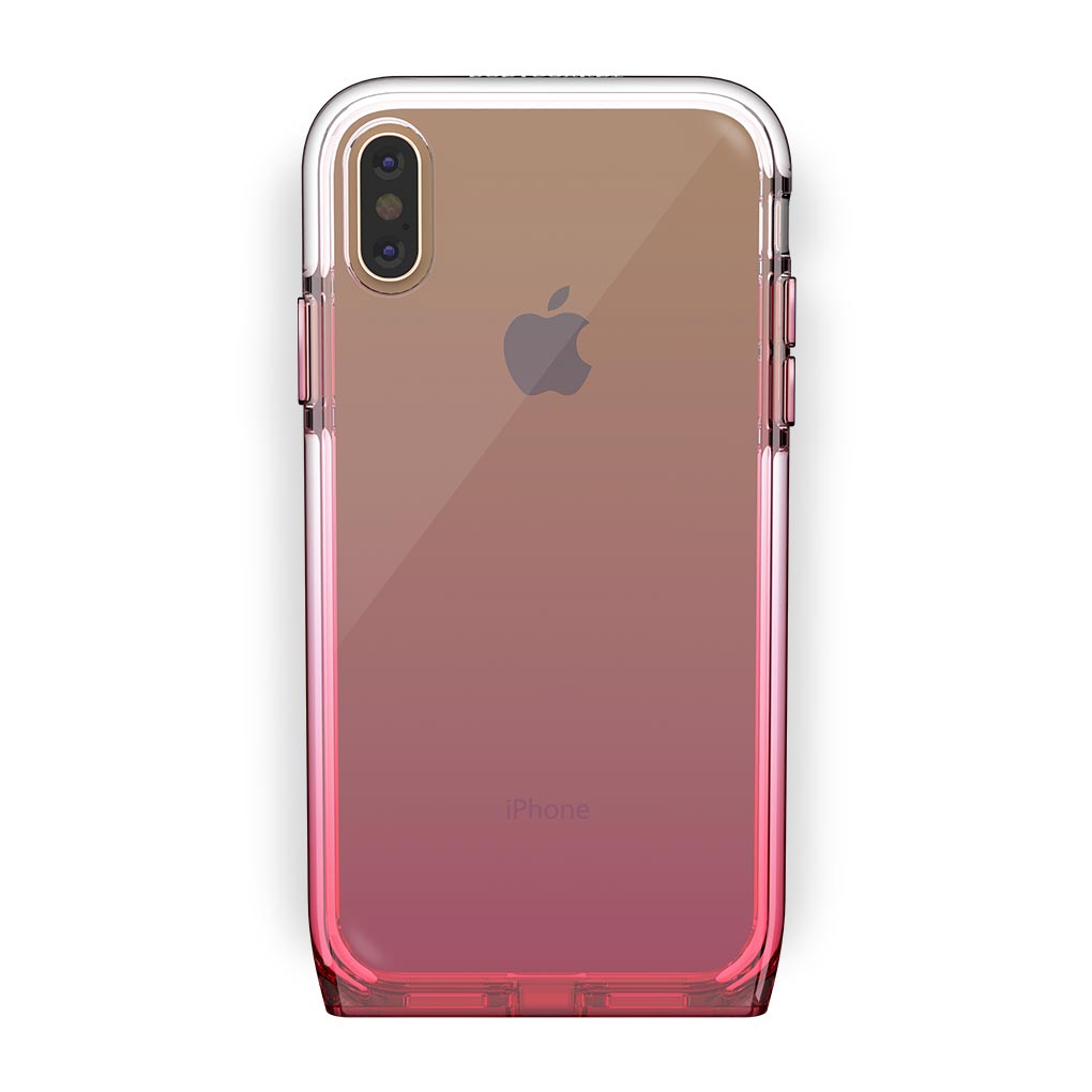 iPhone Xs Max Gold with Harmony Rose Quartz Clear Case