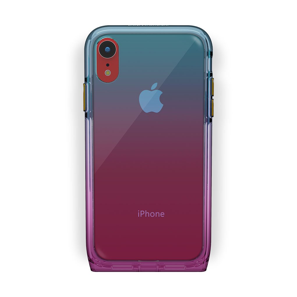 iPhone Xr Red with Harmony Unicorn Clear Case
