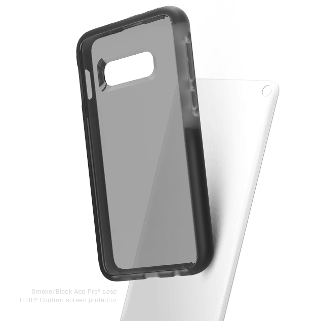 black clear case with impact screen protector for Galaxy S10e