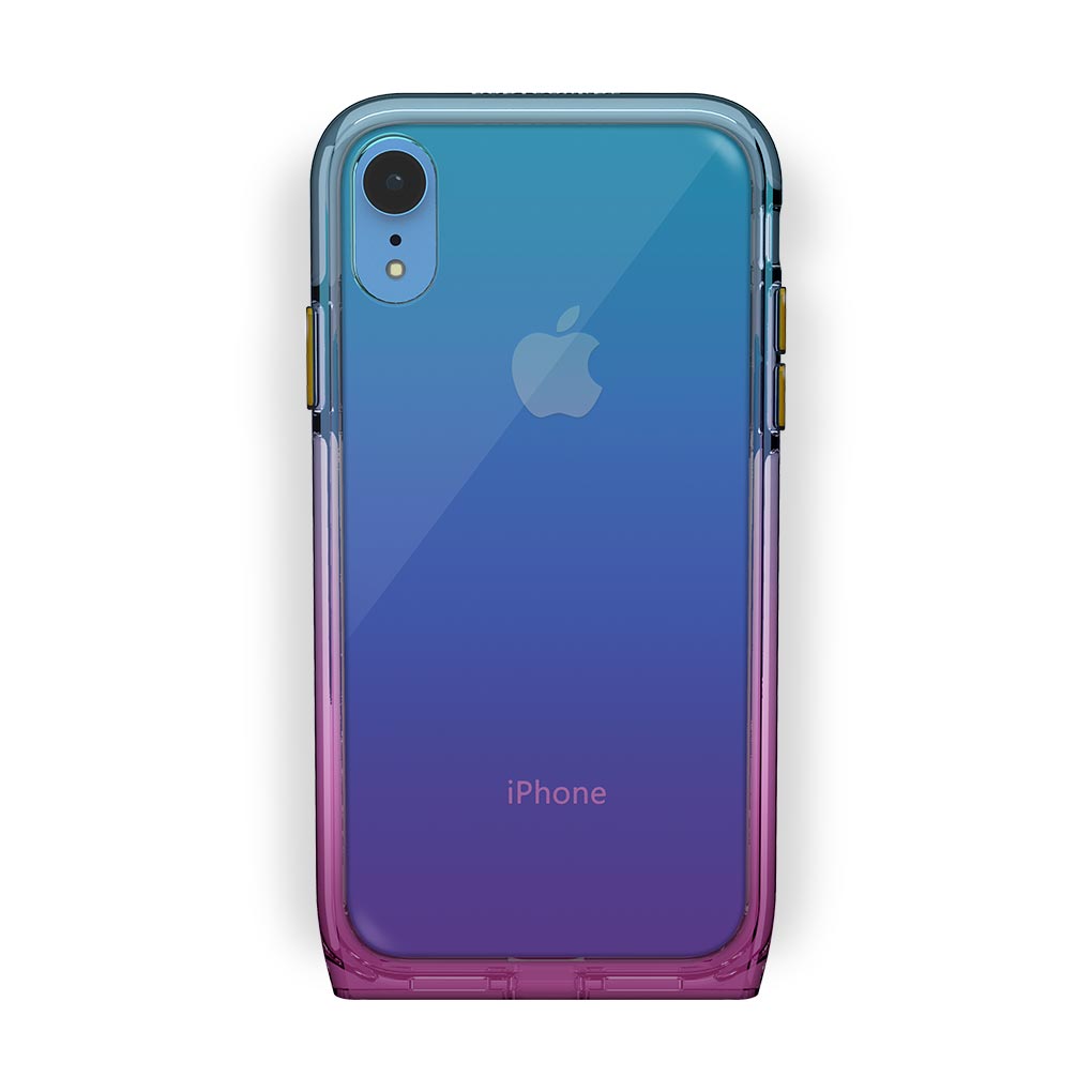 iPhone Xr Blue with Harmony Unicorn Clear Case