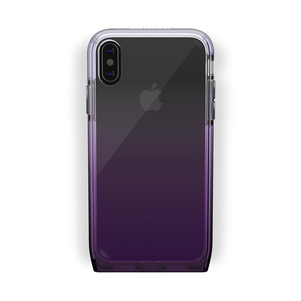iPhone X/Xs Black with Harmony Amethyst Clear Case