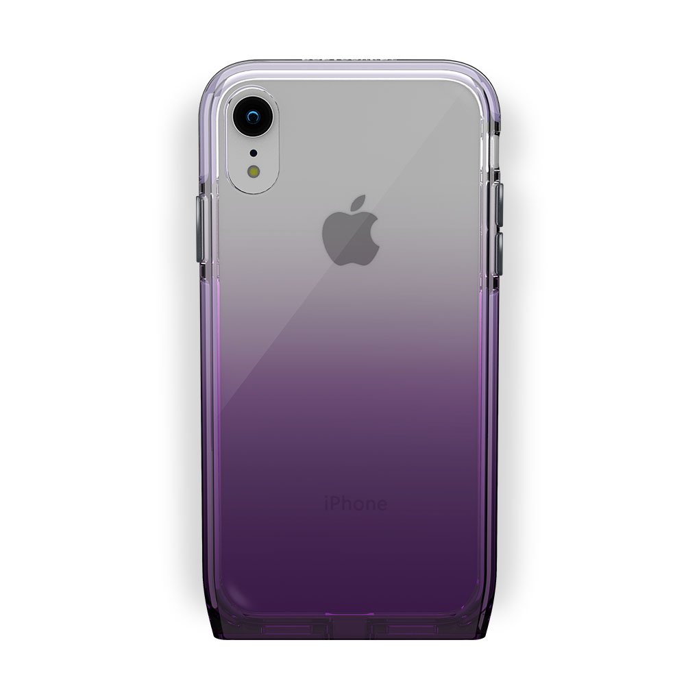 iPhone Xr White with Harmony Amethyst Clear Case