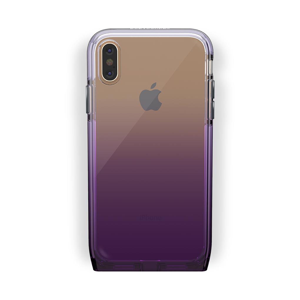 iPhone X/Xs Gold with Harmony Amethyst Clear Case