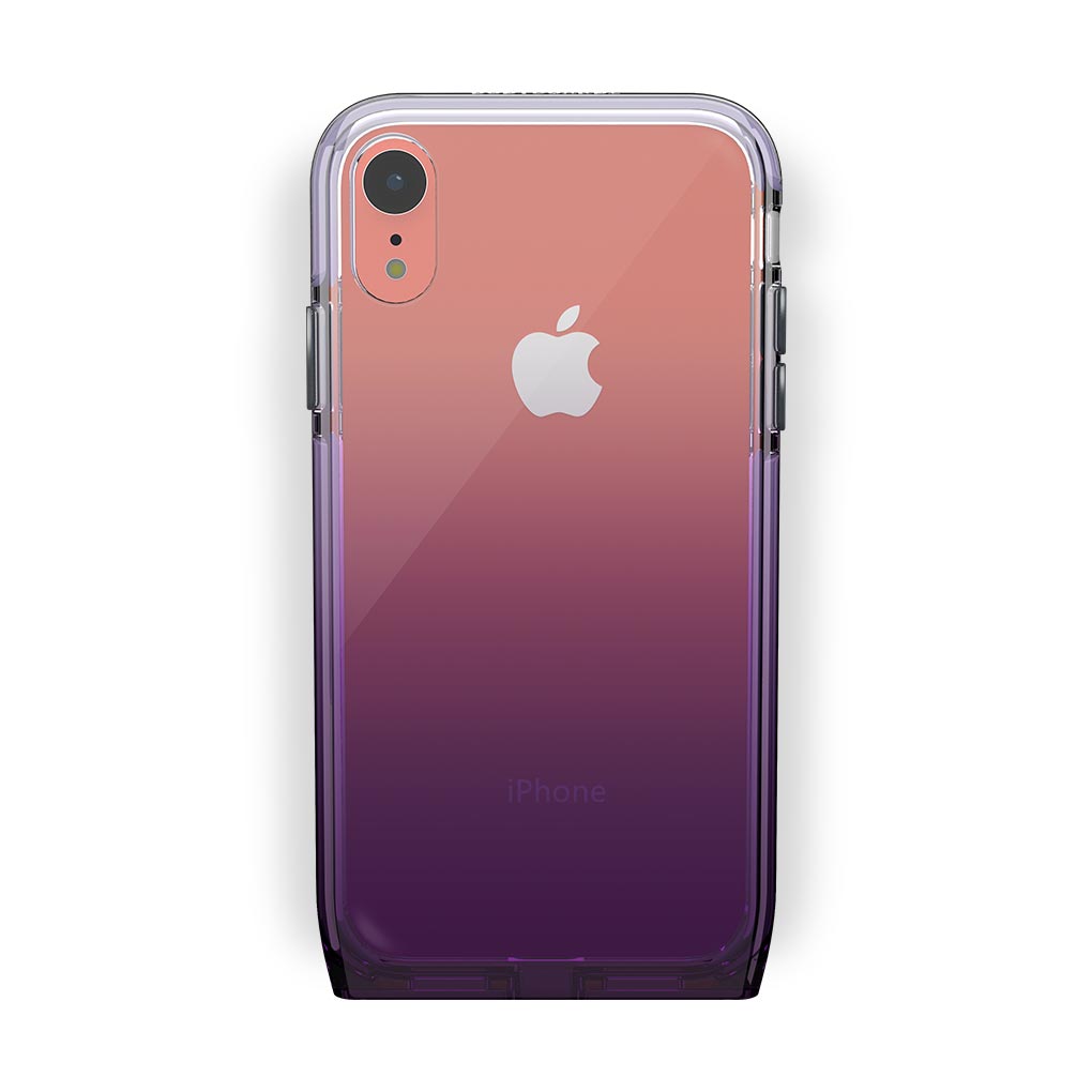 iPhone Xr Coral with Harmony Amethyst Clear Case