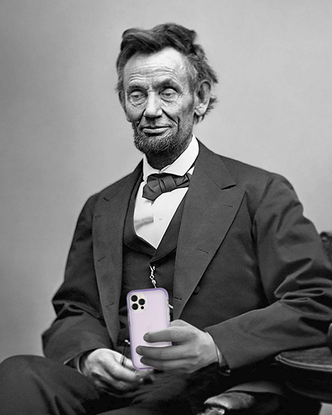 Abraham Lincoln with Ace Pro case