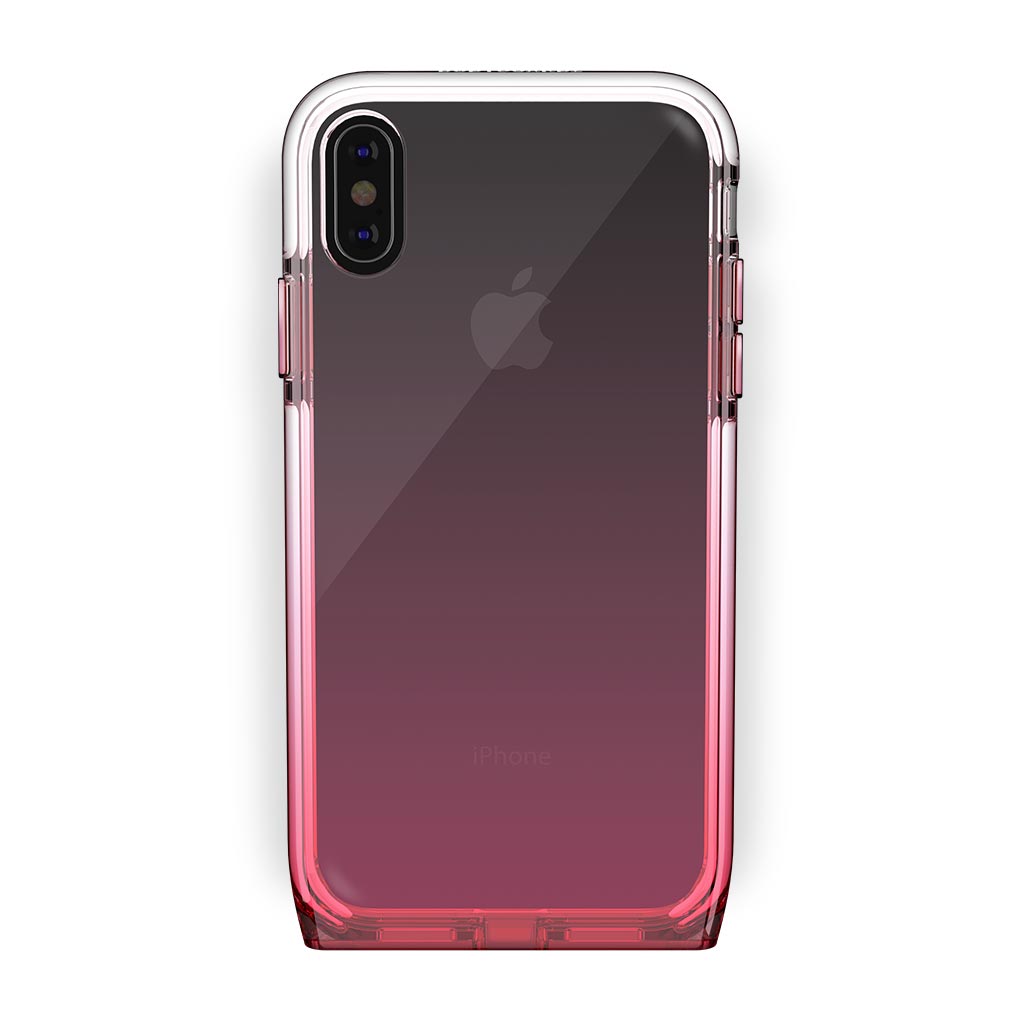 iPhone Xs Max Black with Harmony Rose Quartz Clear Case
